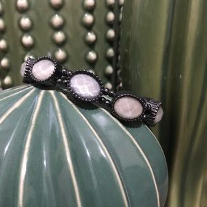 Stretchy Grey and White Bracelet